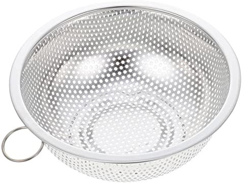 HOMOBABE Cesto Scolante Acciaio Inossidabile Per Lavare Frutta e Verdura Design Pratico Per Scolare e Filtrare Utensile Da Cucina Essenziale