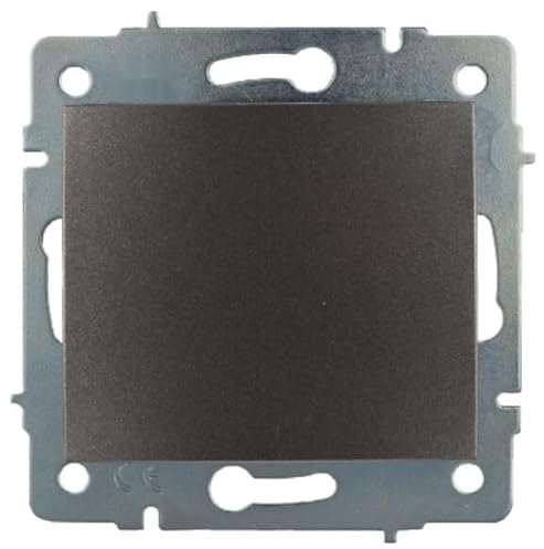Couvercle aveugle en graphite, série Europe, idéal pour des finitions esthétiques propres et cacher les connexions électriques.