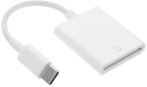 Lector de Tarjetas Tipo C de Alta Velocidad para Tarjeta de Memoria | Pvc Blanco, Diseño Portátil y Uso Versátil, Compatible Cámara y Tableta
