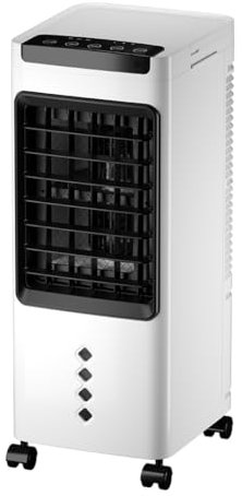 STARLYF Enfriador de Aire Portátil Cold Air, 3 en 1 - Refrigera, humidifica y purifica, Climatizador Evaporativo, Bajo Consumo 60W, Humidificador portátil, Temporizador, Control Remoto, 3 Velocidades