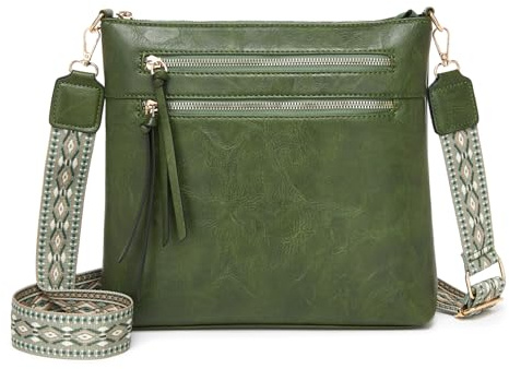 Silver Clover handbags for women,damenhandtasche,umhängetasche damen mittelgroß,Crossbody Bag, Leder Schultertasche multi pochette tasche