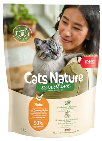 MERA Cats Nature Sensitive Huhn 2kg Katzenfutter trocken ohne Getreide