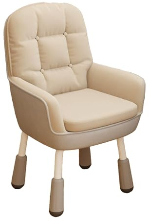 CLLXDZ Bürostuhl, Drehstuhl, Arbeitszimmerstuhl mit Rückenlehne, Frisierstuhl, Geeignet für Schlafzimmer, Arbeitszimmer, Ankleidezimmer(Beige)