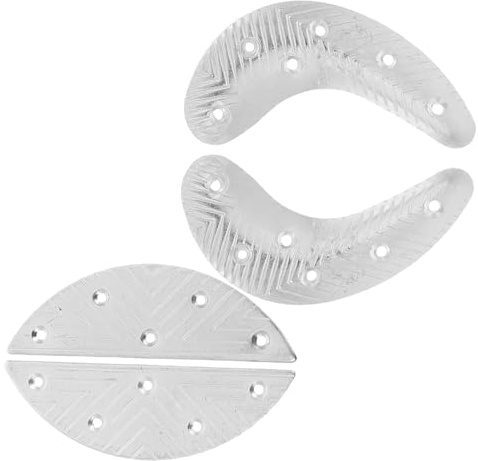 Roleader Protège-Talons Métalliques 4 Pièces en Fer Semi-Lune et Croissant, Patchs de Semelle pour Bottes, Accessoires pour Randonnées et Travaux en Extérieur