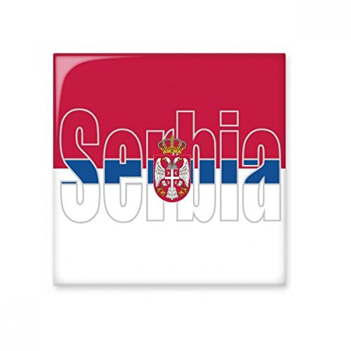 DIYthinker Bandera de Serbia País Nombre brillante baldosa cerámica de baño Cocina muro de piedra artesanal de regalo Decoración