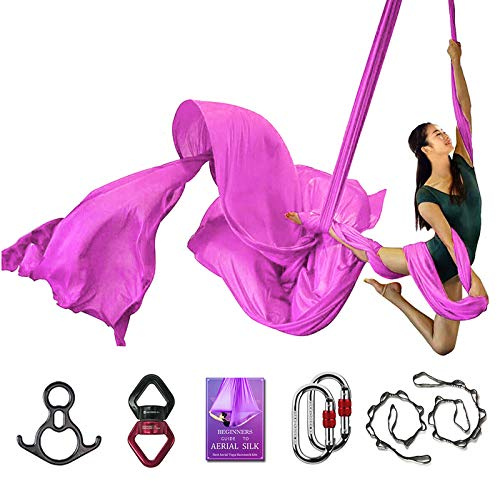 Sakura Deluxe Aerial Yoga Hammock & Silks Set - Aerial Acrobatic & Dance (L:10m W:2.8m - Sakura Pink)