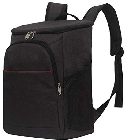 MiduoHu wasserdichte Isoliertasche mit großer Kapazität Picknicktasche für den Außenbereich Multifunktionaler Picknickrucksack perfekt für Outdoor, Sport, Wandern, Camping, Grillen (Color : Black)