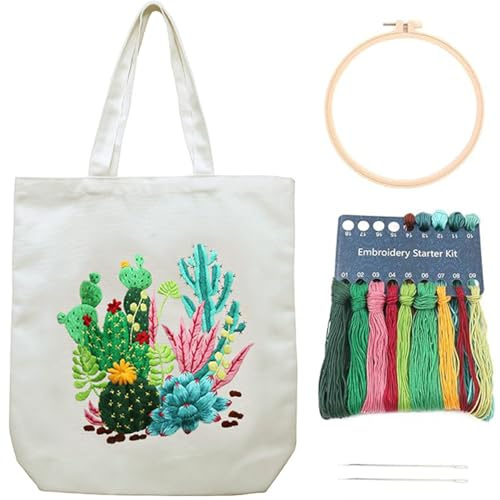 MAMUNU Stickset aus Segeltuch, Beige