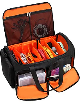 Gatycallaty Gigband-Kabel-Datei-Tasche mit hoher Kapazität, große Kapazität, Gigband-Kabel-Dokumententasche, Orange, DJ-Tasche