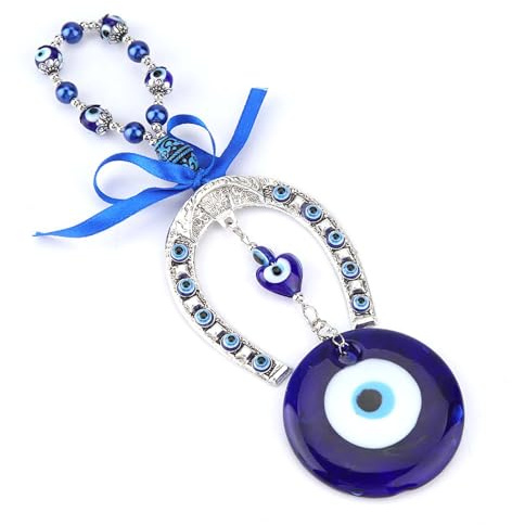 Mal de Ojo Azul, Amuleto de Bendición, Colgante de Amuleto de Decoración, Colgante de Pared Turco, Protector de Decoración del Hogar, Ojo Musulmán, Adorno de Alfombra de Corán,