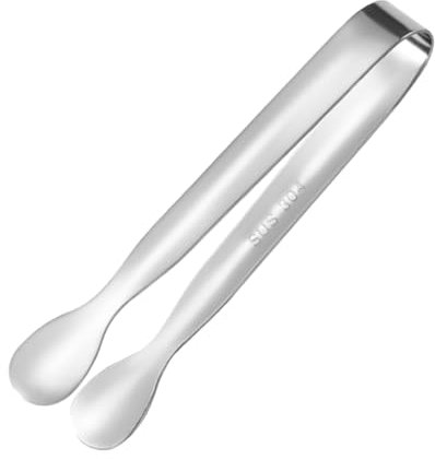 Süßigkeitenzange, Zuckerzange aus Edelstahl, tragbare -Servierzange, kleine Mehrzweckzange, Eiszuckerzange, Küchenhelfer-Zange für Teeparty, Café, Küche, Bar, Grill, Buffet