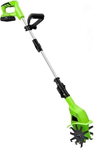JSY Escarificadores Motocultivadores eléctricos for jardín, cultivador Manual inalámbrico con batería de Litio Recargable de 4000Mah y Cargador Cultivadores rotativos, Jardines, Campos