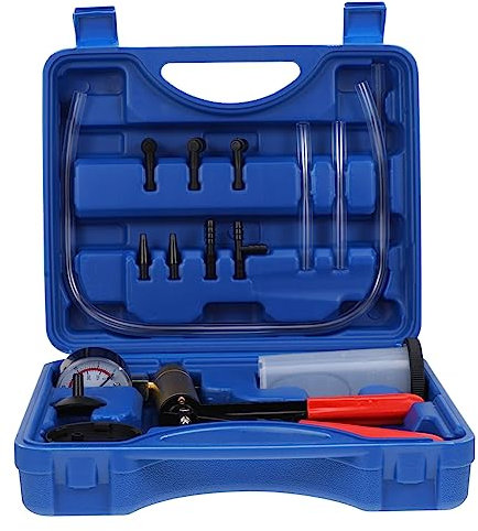 GETAJGHSD Hand Vakuumpumpe Für Bremsenentlüften Mit Adapter Flüssigkeitsbehälter Tester Auto Werkzeug Blau