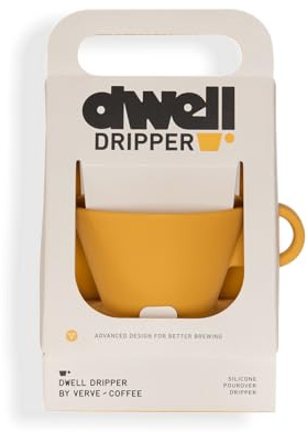 Verve Dwell Dripper Pour Over Coffee Maker Set, Non-Electric Coffee Dripper, Manual Brew Maker (Yellow)