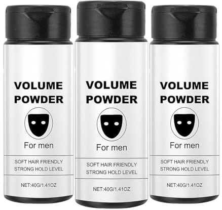 Texturpuder für Männer - leicht aufzutragen, natürliche Inhaltsstoffe - verleiht sofort Textur und Volumen, starker Halt (40G, 3PC)