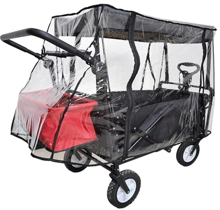Bollerwagen Regenschutz Regenverdeck Mit Reißverschluss Für Handwagen | Regenverdeck Bollerwagen Für Handwagen Faltbare Bollerwagens Regenabdeckung Regenschutzhülle Für Klappbaren Bollerwagens