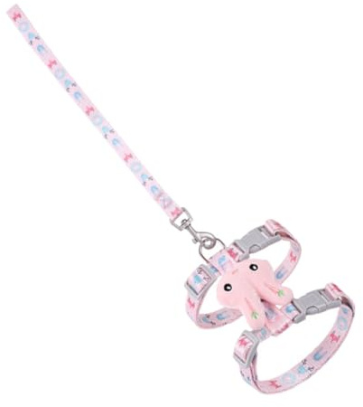 Gadpiparty Verstellbares Katzen Geschirr Mit Leine Ausbruchsicherer Brustgurt Baumwoll Material Mit Kaninchen Motiv Für Outdoor Spaziergänge Kleiner Katzen (bis 6 Pfund