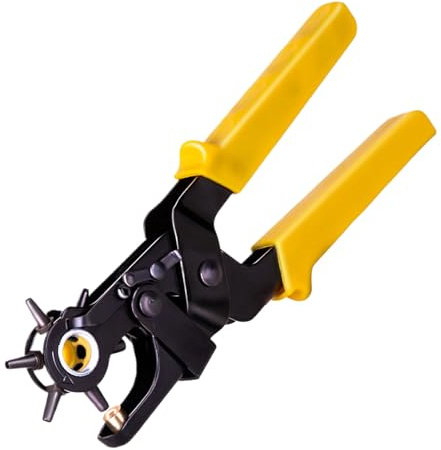 Sacabocados para Cuero - Alicate De Perforación De Uso Intensivo Y Ergonómico,Perforador De Collares De Perros Y Cinturones De Cuero - Sillas de Montar, Tela, Proyectos del Hogar, Pasatiempos, Goma