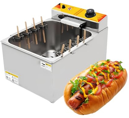 Friggitrice Elettrica 12l Da 1900w, Temperatura Regolabile, Facile Da Pulire, In Acciaio Inossidabile, Perfetta per Cibo Fritto, Hot Dog E Ristoranti