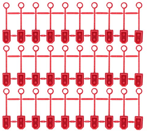 LIYJTK 30Pcs Drone Lithium Battery Terminal Covers Lithium Battery Plug Protective Case for XT60 Plug (Red)