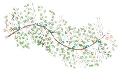Diadema nupcial adornada con verde, diadema con acabado en oro antiguo, diseño largo Flexible, accesorio de boda, decoración para cabello