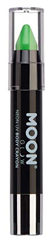 Moon Glow, Neon-UV-Lackstift-Körperkreide für Gesicht und Körper (Intensives Grün)
