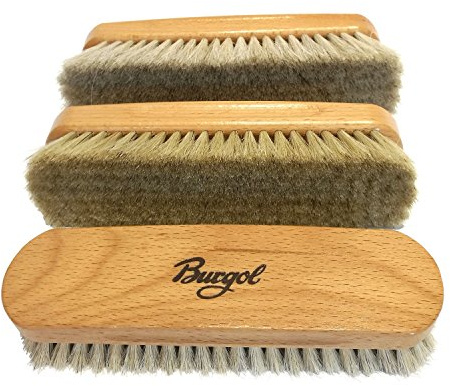 Burgol Bürsten-Set Bürsten Rosshaarbürsten 15, 22, 30 mm helle Borsten