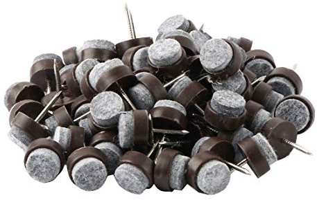 sourcing map 90 Stück Filzgleiter Stuhl Möbel Füße Beine Bodenschutz Wache Filz Pad Nägel 16mm Durchm. für Kabinett Schreibtisch