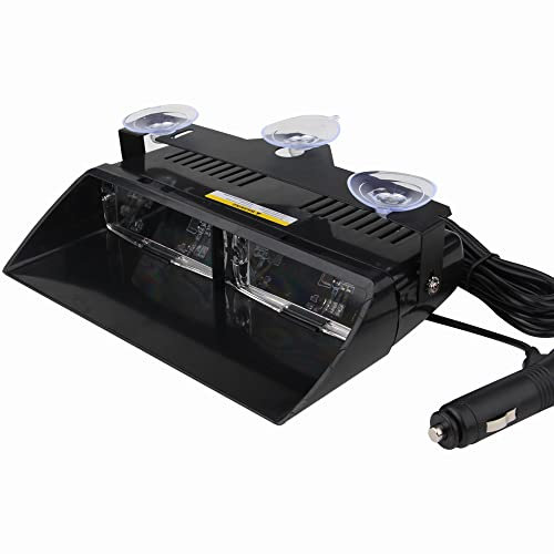 Balise Feu de Détresse Multi couleur 16 LED Application de Loi Lumière Avertissement Stroboscope Clignotant Lampe D'urgence avec la ventouse Pour le toit/le tableau de bord/le pare-brise internes