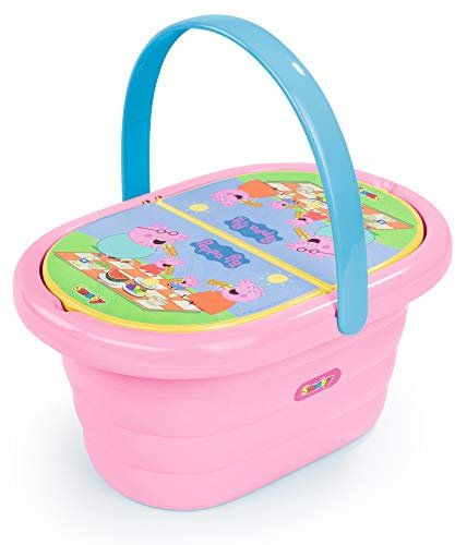 Smoby – Peppa Wutz Picknick-Korb – Spielset mit Spielzeug-Teeservice (20 Teile), inkl. Teller, Besteck, Becher, für Kinder ab 3 Jahren, rosa