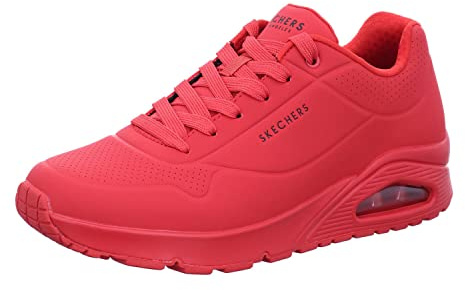Skechers Uno Stand On Air herr Sneakers, Red Durabuck Mesh, 42 EU