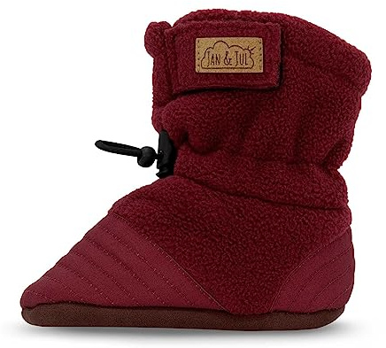 Jan & Jul fleece babystövlar, Stay-Put baby krypsko tofflor, Bär, 12-18 månader