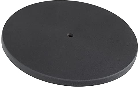 Pronomic SLS-4420 BK Teller für Distanzstange, Mit M20-Gewinde, Gewicht: 9 | Schwerer Rundsockel für Lautsprecher-Distanzrohre, Aus Gusseisen, Durchmesser: 44 cm, 0 kg, Farbe: Schwarz, Saubere Optik