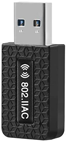 AC1300 USB WiFi Dongle, 2.4G/5G Dual Band Wireless Network Adapter for PC Desktop, High Speed USB 3.0, Supports Windows 11, 10, 8.1, 8, 7, XP/Mac OS X 10.9-10.14