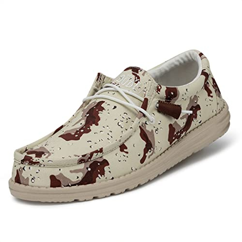 Hey Dude Herr Wally Camouflage Moc Toe skor, Öken kamo, 42 EU