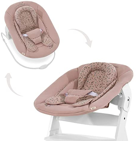 Hauck Alpha+ 2in1 Hüpfwippe und Babywippe, Bambi Rose - ab Geburt, Neugeborenen-Set, kompatibel mit Alpha Hochstuhl, Click On