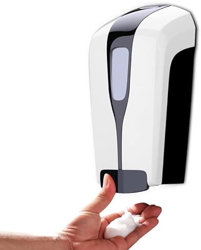 Seifenspender zur Wandmontage, Wand-Spender für Flüssigseife - Wandseifenspender für Reinigungsmittel, Bad Dispenser für Duschgel, Shampoo, Seife (500ML) (Foam)