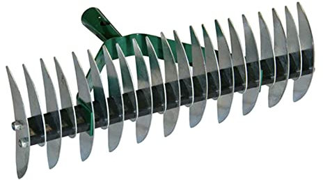 Mondo Viro Rastrello sarchiatore a 32 denti - arieggiatore manuale in acciaio verniciato