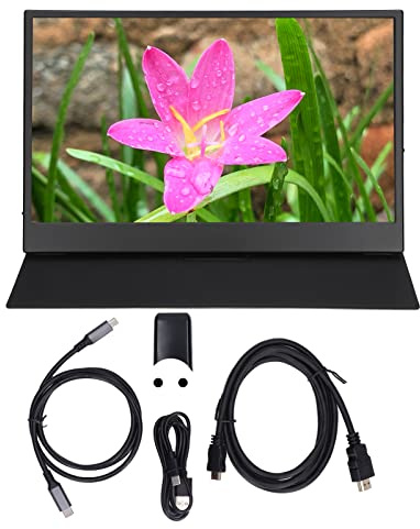 Monitor de 13,3 Pulgadas, Monitor de 13,3 Pulgadas Portátil 1440P HD IPS Monitor de Pantalla Tipo C Pantalla Externa para Teléfono Portátil para PS4 para Xbox (Enchufe de EE. UU.)