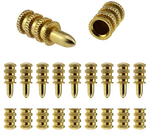 MEETOOT 10 stücke Tisch Bolzen Hülsenverbinder, Zink-Legierung Tisch Blatt Dübel Pins Sets, Tisch Pins Buchsen Dübel Pin
