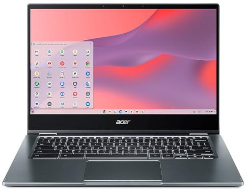 acer - Chromebook Spin 514 - Convertible - 35.6 cm Full HD Touch - AMD Ryzen 5 3500C - DDR4 de 8 GB - eMMC de 128 GB - HDMI - Accesorios DealExpress verde niebla