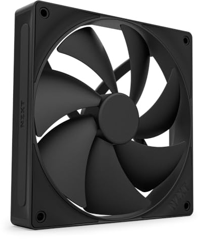 NZXT F140P - 140mm Static-Pressure PC-Lüfter - Schwarz | 140mm Lüfter mit hohem statischem Druck, ideal für Radiatoren und Kühlkörper. Optimiert für AIO- und Luftkühlung.