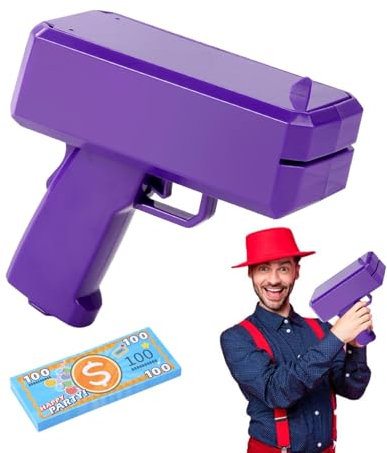 Paper Playing Spray,Money Spray Shooter - Money Spray Shooter, Paper Playing Spray Prop Cash Shooter, Battery Not Included for Game Movies Supplies