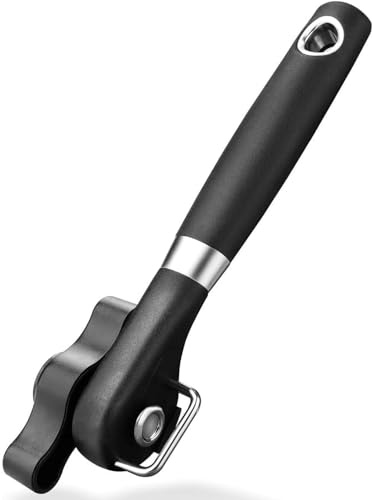 RICKUNCL Tin Opener, Safe Cut Can Openers, Manual Safety Tin Opener UK, Tin Openers for Arthritis Hands, No Sharp Edges with Soft Grips, Easy to Use & Storage - Can Openers that Work