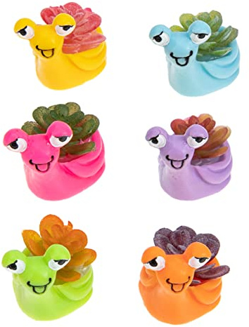 BESPORTBLE 6 Pcs Snail Doll Decoration Unicorn Circle Paving Slabs Pebbles for Garden Car Dashboard Decorations Outdoor Statues Small Animal Ornaments Car Decor DIY Bonsai Shape Model Resin