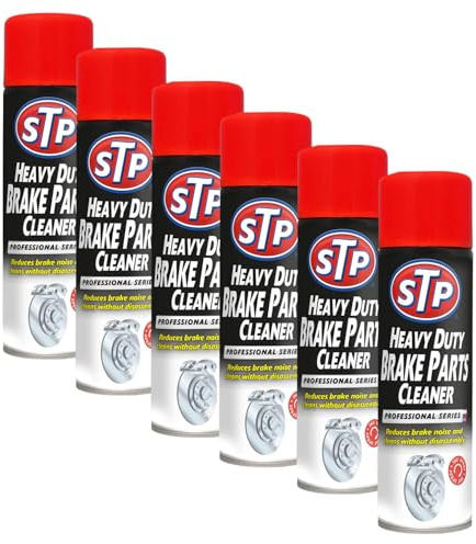 STP Heavy Duty Brake Cleaner – Pack of 6 (500ml Each) | Fast-Drying Spray Removes Brake Dust, Oil & Grease | For Disc & Drum Brakes