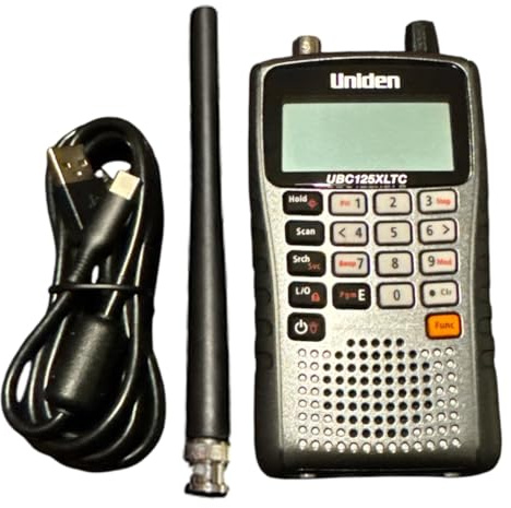 UBC125XLTc AM/FM Radio Scanner (PROGRAMMED), Compatible with Uniden UBC-125XLT c. NEW UK Version + Mains Electric Power Adapter/Chg, 25MHz to 960MHz (With Gaps). Inc: Rechargeable Batteries, Data Lead