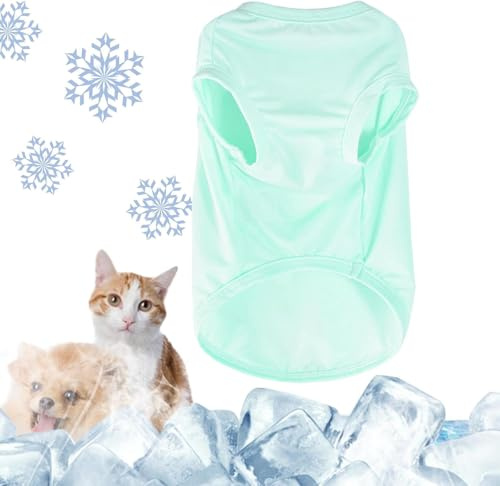 Hunde Shirt Sommer, Kühlwesten für Hunde, Hund UV Schutz T-Shirt, Hundekostüm, Hundehemd Tshirt, Haustier Tshirt für Kleine Mittelgroße Hund Katzen, Haustier Kleidung für Chihuahua, Yorkie (Grün,M)