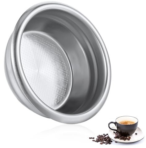 Classicseali 58mm Portafilter Basket,Stainless Steel Coffee Filter, Pressurized Porous Double Cup Metal Coffee Filter, for Portafilters, Paperless, Permanently Reusable