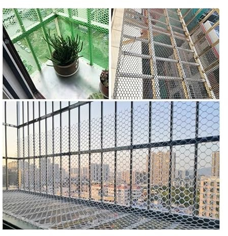 TRgqify-KM Garden Balcony Plastic Mesh Fencing Protective Netting Cover For Railings And Garden Net Barrier(Mesh0.8cm Width30cm)